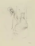 Hans Bellmer, Étude pour "Claquemur", 1950s, Pencil drawing on firm smooth wove paper