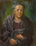 Otto Dix, Bildnis Frau Elisabeth Ascher, 1946, Oil on wooden panel