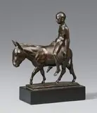 August Gaul, Eselreiter, klein, 1912, Bronze