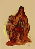 Karl Hofer, Figurengruppe (Drei hockende Frauen)