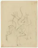 Franz Marc, Hirsch und Reh, 1913, Pencil drawing on fine sketchbook paper