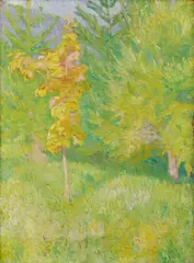 Maria Marc, Junges Bäumchen, Um 1908, Oil on canvas
