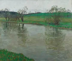 Oskar Moll, Weiden an der Amper, Circa 1903, Oil on canvas