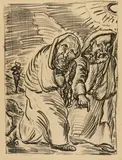 Ludwig Meidner, Ohne Titel (Zwei Figuren in Landschaft)