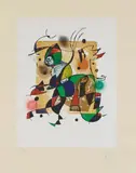 Joan Miró, Gaudí XVI, 1979, Colour etching on fine white paper, rolled onto wove paper (with watermark "Arches")