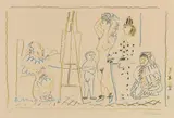 L'Atelier du Vieux Peintre by Pablo Picasso, 1954, Colour lithograph on wove paper with watermark "Arches", sold Jun 2020
