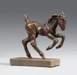 Springendes Fohlen by Renée Sintenis, 1928, Bronze sculpure on marble base, sold Jun 2020