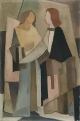 Eberhard Viegener, Verkündigung, 1946, Oil on wooden panel