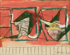 Graham Sutherland, Sea Objects, 1947, Watercolour, gouache, chalk, and pencil on paper, laid down on card 23.3 x 29/