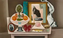 Ludwig Schwarzer, Stilleben in G, Circa 1965, Oil on fibreboard