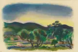 Richard Ziegler, Bäume und Hügellinie (Korcula)