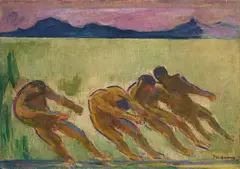 Vaszary János, Fischer am Balaton, 1928, Oil on canvas
