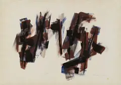 Untitled by Peter Brüning, 1957, Watercolour and Indian ink on card, sold Jun 2020