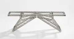 Chris Burden, Indo China Bridge, 2002, Stainless Steel object (Stainless Steel reproduction Mysto Type 1 Erector parts)