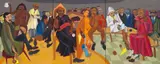 Richard Mudariki, The new church, 2014, Oil on canvas