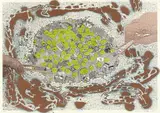 Sigmar Polke, Untitled (Révolution, 200 ans après), 1989, Colour lithograph on card