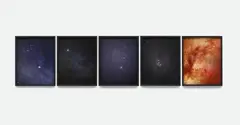 Trevor Paglen, Debris, 2010, Photo work in 5 parts: chromogenic prints on dibond. Each