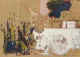Dieter Roth, Untitled (Tischmatten), 1980, Acrylic, colour chalk and felt tip pen on folded card