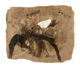 Emil Schumacher, G-24/77, 1977, Mixed media, collaged on card. Approx