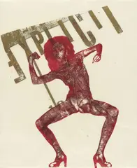 Explicit by Nancy Spero, 1997, Handprint on paper, sold Jun 2020