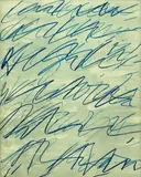 Cy Twombly, Roman Notes I, 1970, Colour offset lithograph on card