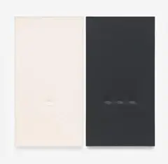 Turi Simeti, Untitled, 1979, Two works: each acrylic on shaped canvas. Each