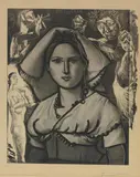 L'Italienne (d'après le tableau de Victor Orsel) by Pablo Picasso, 1953, Lithograph and etching on wove paper with watermark "Arches", offered Jun 2020