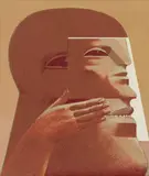 Horst Antes, Sieneser Kopf (Doppelporträt), 1978/1979, Acrylic and oil on canvas