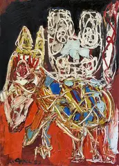 Karel Appel, Untitled, 1955, Oil on canvas