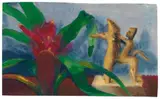 Emil Nolde, Pflanze mit Reitertonfigur