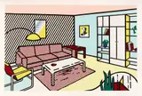 Roy Lichtenstein, Modern room (from the series: Interior series), 1990/1991, Colour silkscreen, lithograph and woodcut on card