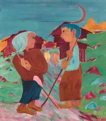 Philipp Bauknecht, Hirtenkinder, Pre 1924, Oil on canvas