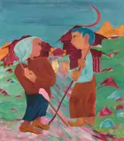 Philipp Bauknecht, Hirtenkinder, Pre 1924, Oil on canvas