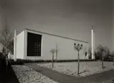 Adolf Lazi, Friedhofskapelle, Kornwestheim, c. 1934, 2 vintage ferrotyped gelatin silver prints. Each print