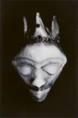 Pendant in form of a mask, Belgian Congo, BaPende, Ivory Africa by Walker Evans, 1935, Vintage gelatin silver print, sold Jun 2020