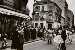 Rue Boulard, Paris, 14 Juillet by Gisèle Freund, 1958, Gelatin silver print, printed later, sold Jun 2020