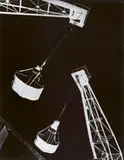 Ludwig Windstosser, Verladekräne, 1950s, Vintage ferrotyped gelatin silver print on Agfa-Brovira paper