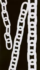 Chains by Janos Szasz, 1960, Vintage photogram on ferrotyped gelatin silver paper, offered Jun 2020