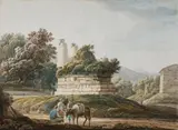 Jacob More, The Tomb of the Horatii and Curiatii on the Via Appia near Albano, Watercolour on paper