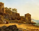Sylvester Shchedrin, The Coast of Sorrent, Oil on canvas, mounted on wood