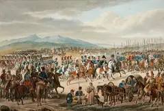Johann Adam Klein, Two Large-Format Scenes from the German Campaign, Gouache and watercolour on paper. 46 x 69 /