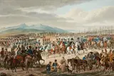 Johann Adam Klein, Two Large-Format Scenes from the German Campaign, Gouache and watercolour on paper. 46 x 69 /