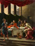 Joseph Paelinck, Christ at Emmaus, Oil on panel