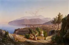 Carl Götzloff, View of Sorrent, Oil on canvas (relined)