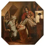 Moritz von Schwind, "Herr Winter", Oil on paper, laid down on cardboard