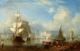 Johan Kristian Berger, View of the Royal Palace in Stockholm, Oil on canvas (relined)