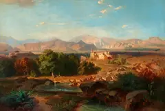 Fritz Bamberger, Countryside in Andalusia, Oil on canvas (relined)