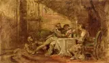 Carl Spitzweg, Death at the banquet, Oil on canvas