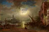 Venice by Moonlight by Ludwig (Louis) Mecklenburg, Oil on panel, offered May 2020