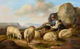 Eugène Verboeckhoven, Shepherd at Rest